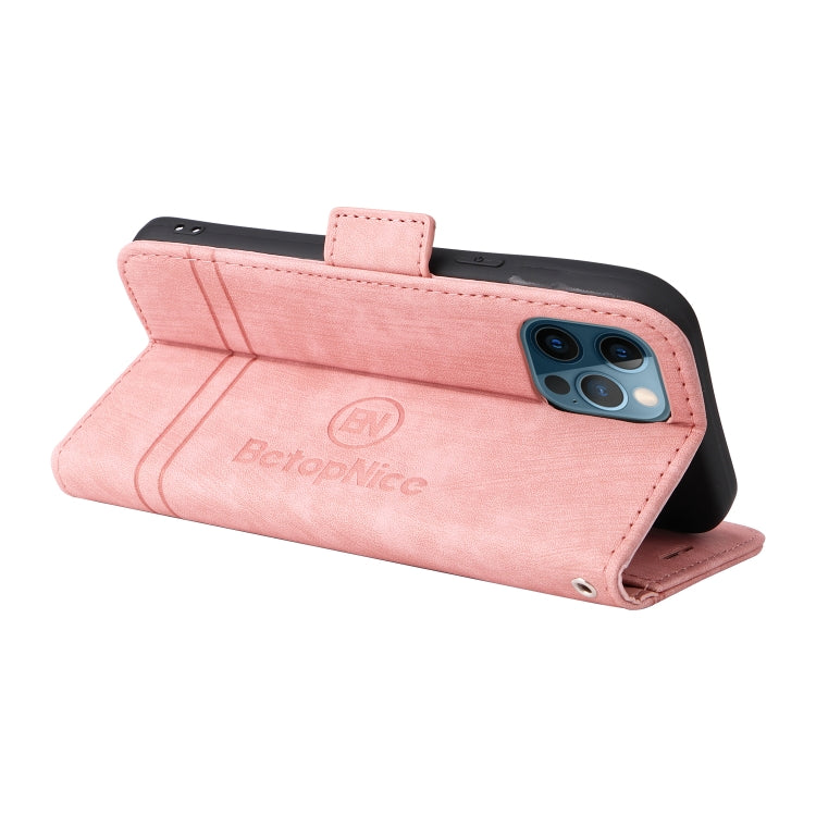 For iPhone 12 / 12 Pro BETOPNICE Dual-side Buckle Leather Phone Case