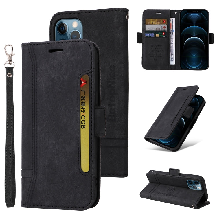 For iPhone 12 / 12 Pro BETOPNICE Dual-side Buckle Leather Phone Case