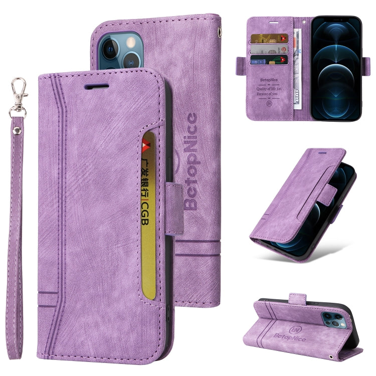 For iPhone 12 / 12 Pro BETOPNICE Dual-side Buckle Leather Phone Case