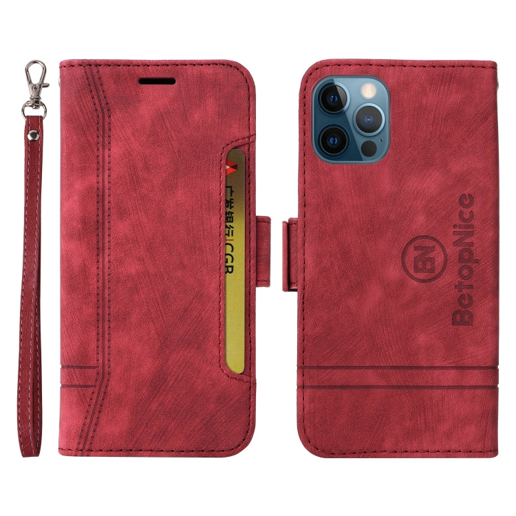 For iPhone 12 Pro Max BETOPNICE Dual-side Buckle Leather Phone Case