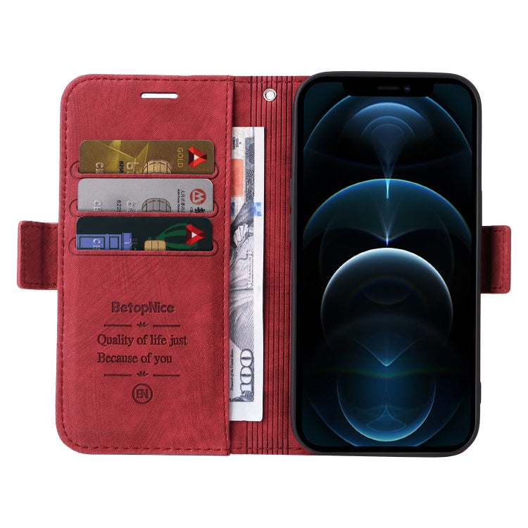 For iPhone 12 Pro Max BETOPNICE Dual-side Buckle Leather Phone Case