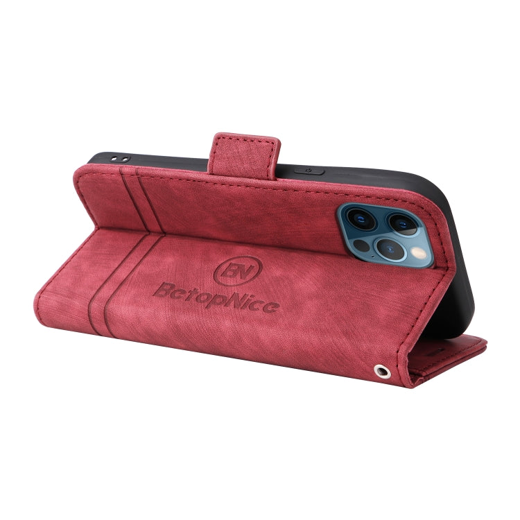 For iPhone 12 Pro Max BETOPNICE Dual-side Buckle Leather Phone Case