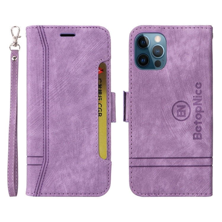 For iPhone 12 Pro Max BETOPNICE Dual-side Buckle Leather Phone Case