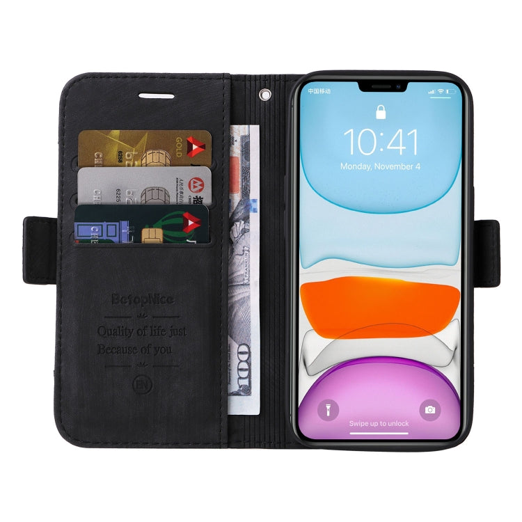 For iPhone 11 Pro Max BETOPNICE Dual-side Buckle Leather Phone Case