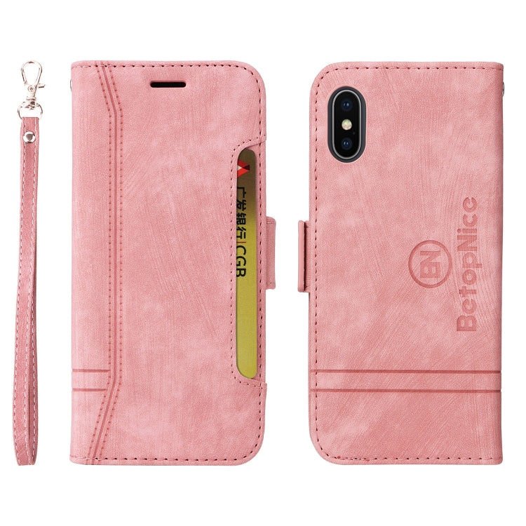 For iPhone X / XS BETOPNICE Dual-side Buckle Leather Phone Case