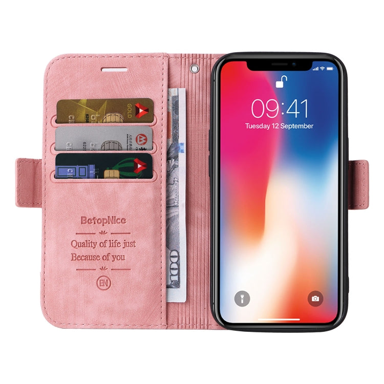 For iPhone X / XS BETOPNICE Dual-side Buckle Leather Phone Case