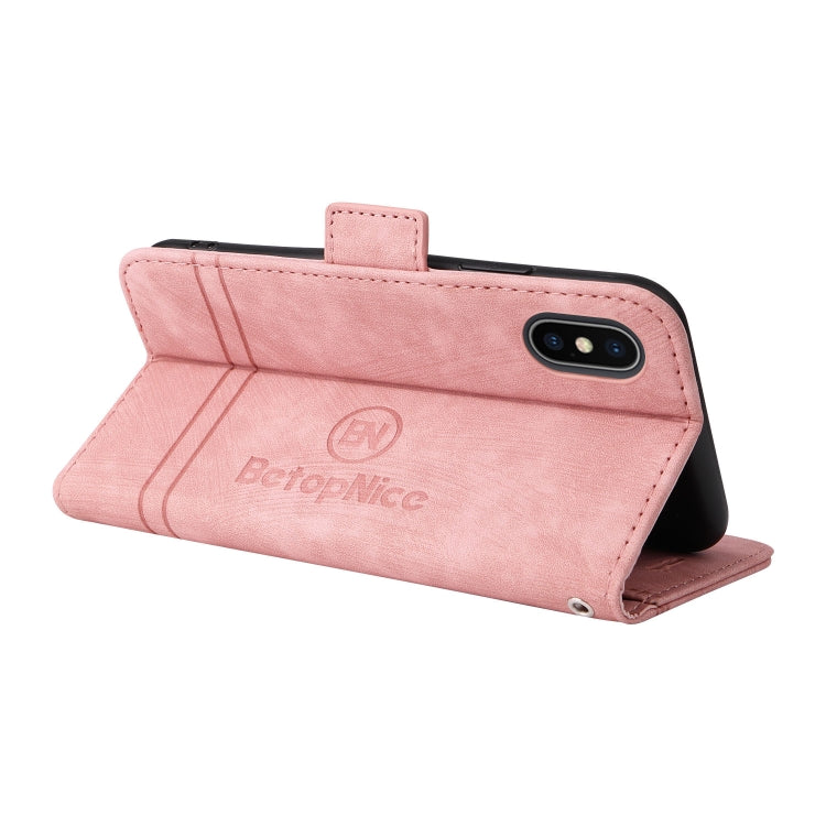 For iPhone X / XS BETOPNICE Dual-side Buckle Leather Phone Case