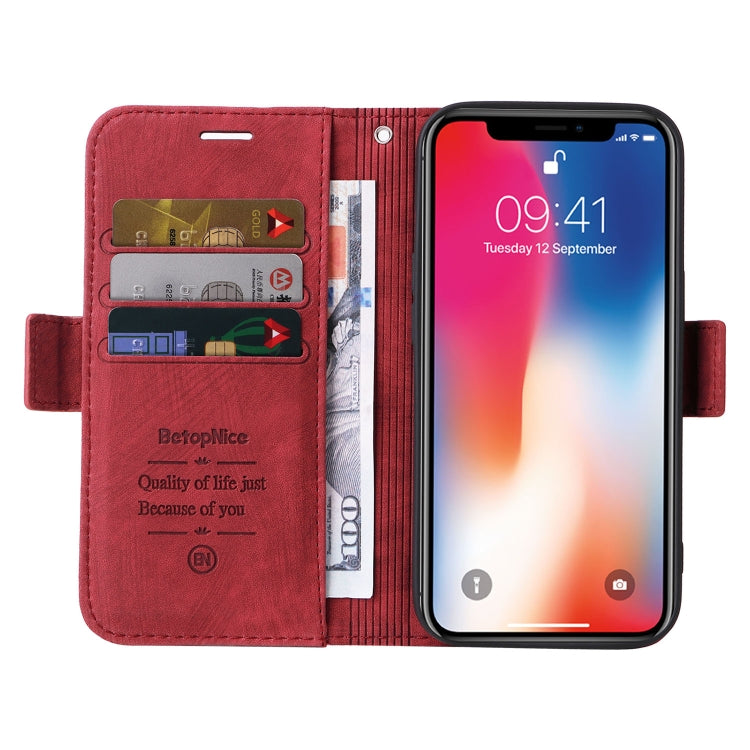 For iPhone X / XS BETOPNICE Dual-side Buckle Leather Phone Case