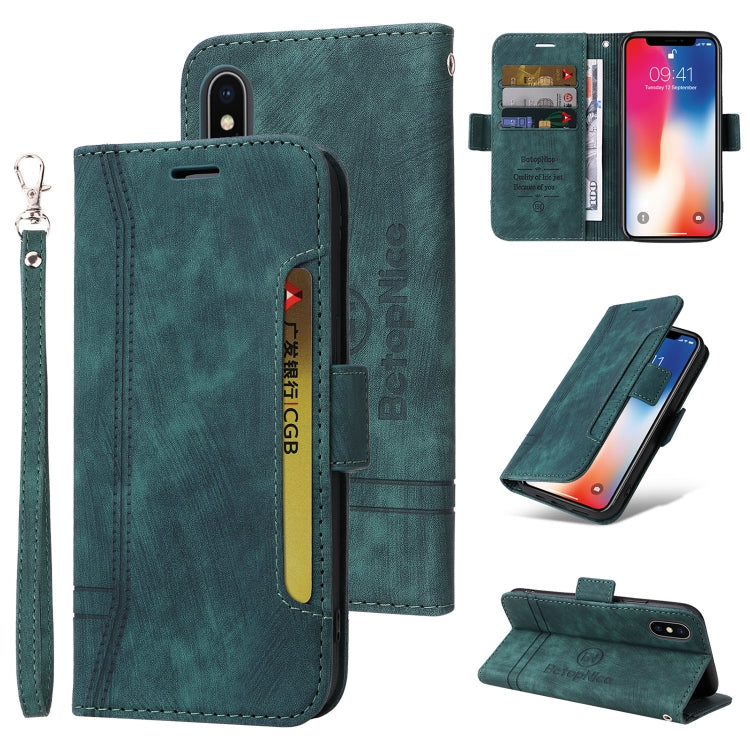 For iPhone X / XS BETOPNICE Dual-side Buckle Leather Phone Case