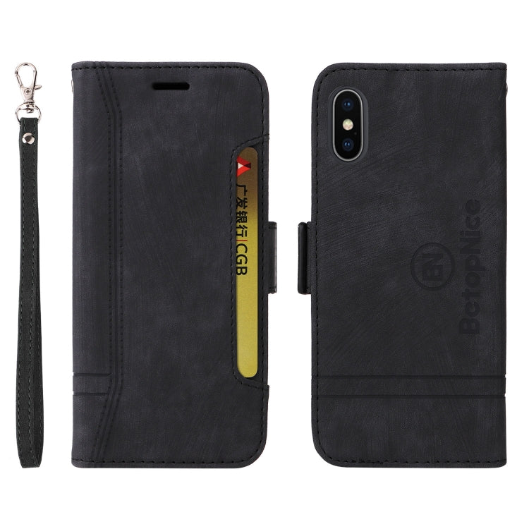 For iPhone XR BETOPNICE Dual-side Buckle Leather Phone Case