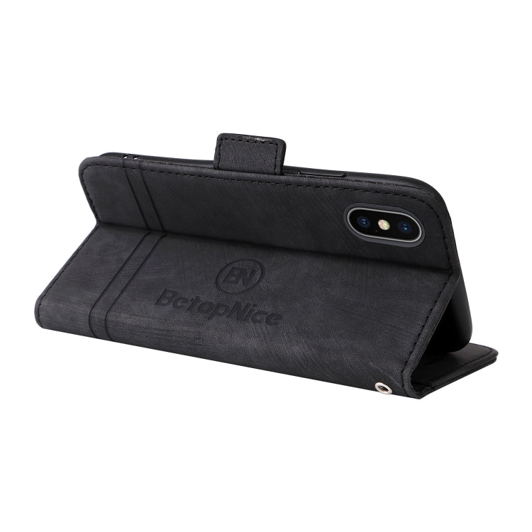 For iPhone XR BETOPNICE Dual-side Buckle Leather Phone Case