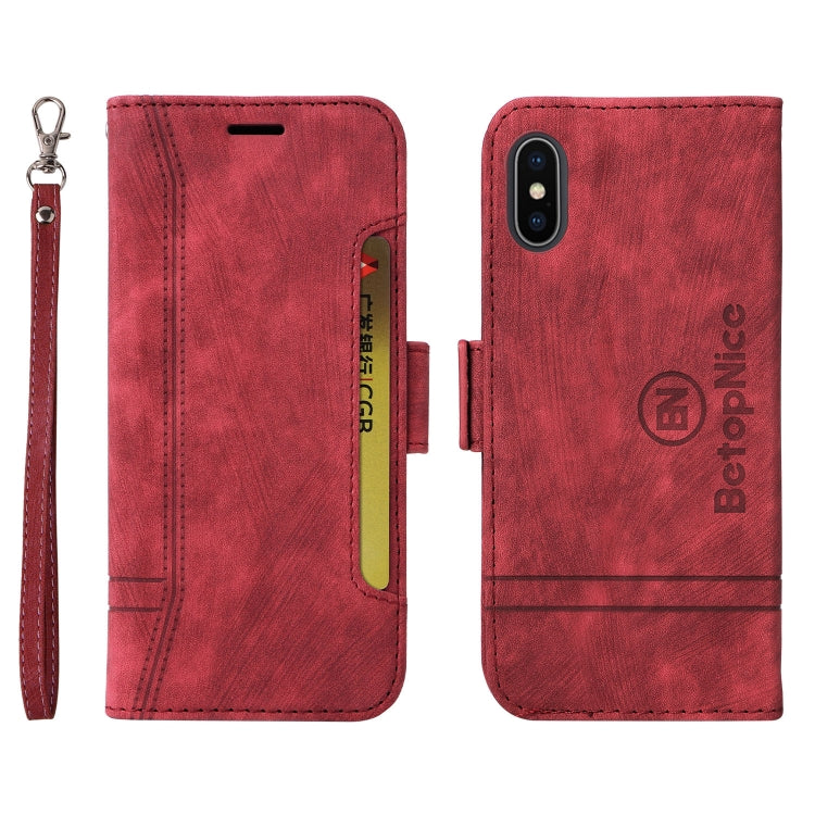 For iPhone XR BETOPNICE Dual-side Buckle Leather Phone Case