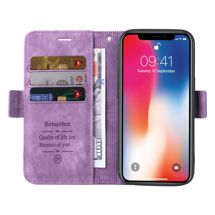 For iPhone XR BETOPNICE Dual-side Buckle Leather Phone Case