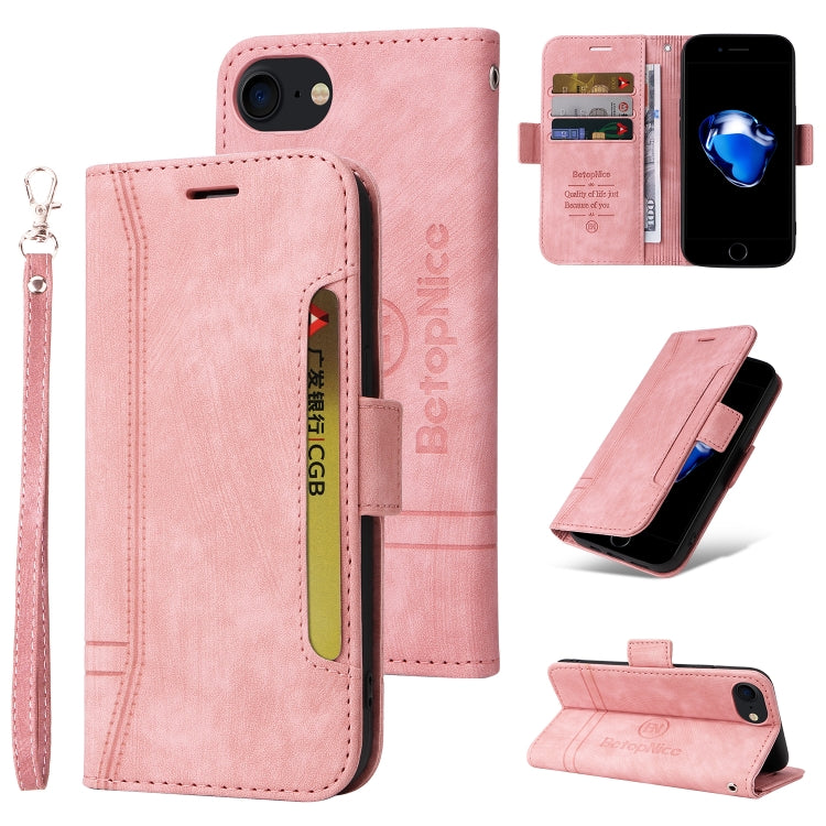 For iPhone SE 2022 / SE 2020 / 7 / 8 BETOPNICE Dual-side Buckle Leather Phone Case