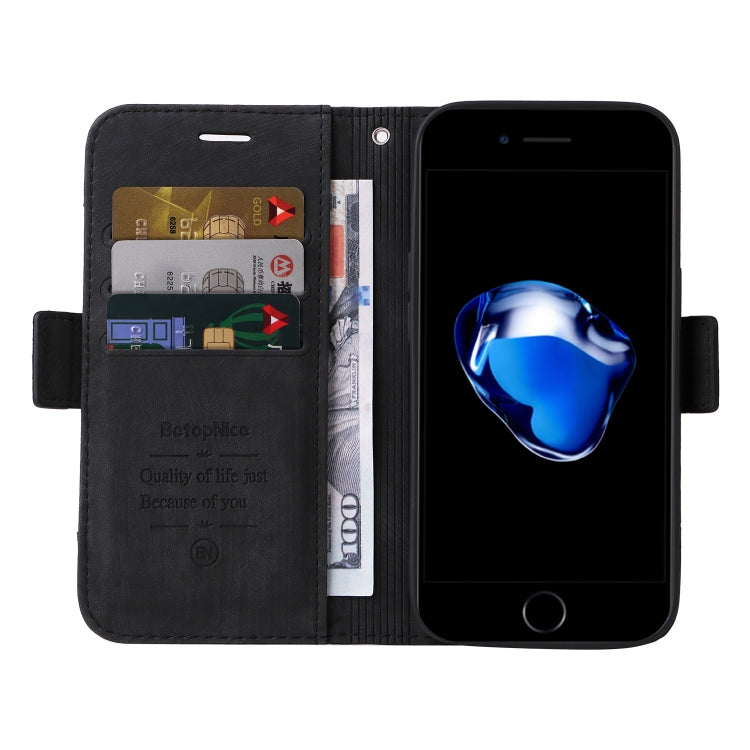 For iPhone SE 2022 / SE 2020 / 7 / 8 BETOPNICE Dual-side Buckle Leather Phone Case