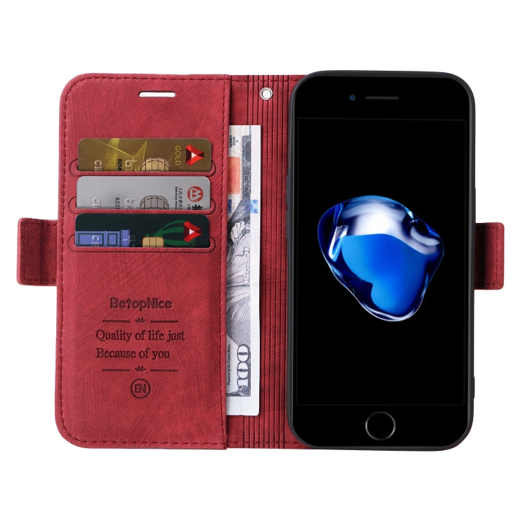 For iPhone SE 2022 / SE 2020 / 7 / 8 BETOPNICE Dual-side Buckle Leather Phone Case