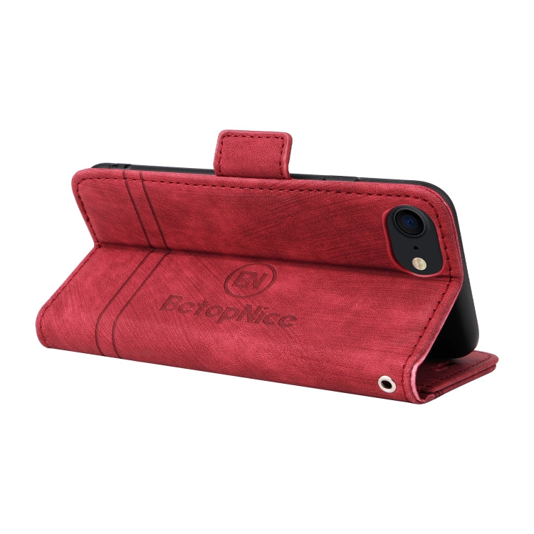 For iPhone SE 2022 / SE 2020 / 7 / 8 BETOPNICE Dual-side Buckle Leather Phone Case