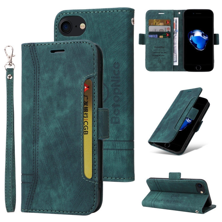For iPhone SE 2022 / SE 2020 / 7 / 8 BETOPNICE Dual-side Buckle Leather Phone Case