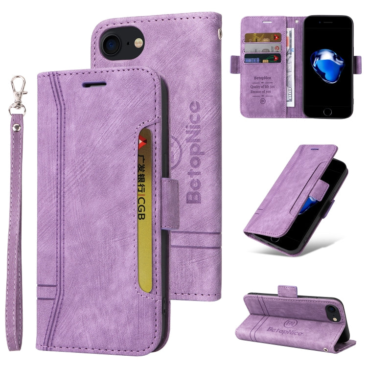 For iPhone SE 2022 / SE 2020 / 7 / 8 BETOPNICE Dual-side Buckle Leather Phone Case