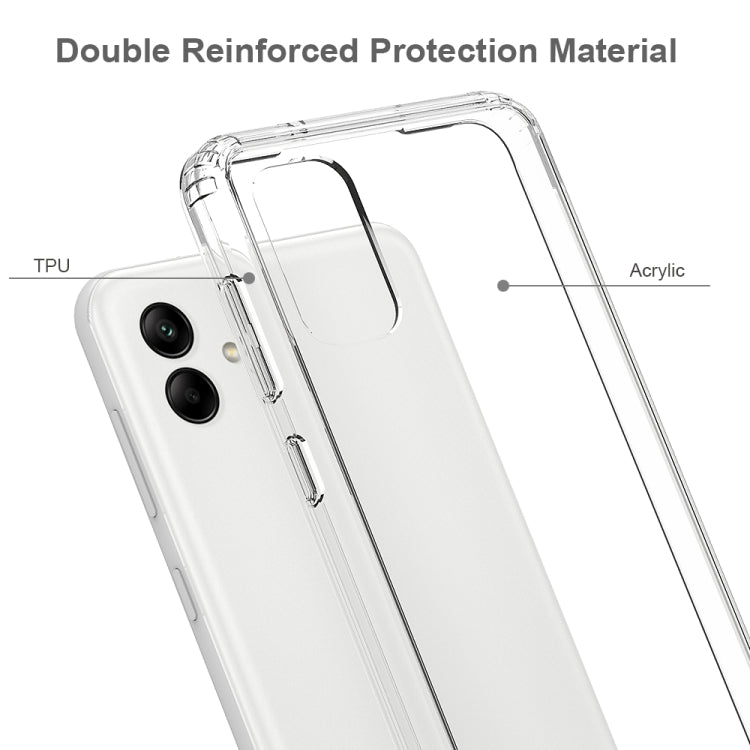 For Samsung Galaxy A04 4G Scratchproof Acrylic TPU Phone Case (Transparent)