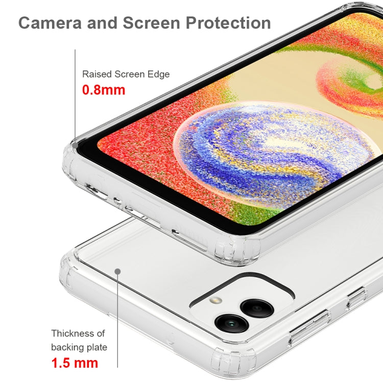 For Samsung Galaxy A04 4G Scratchproof Acrylic TPU Phone Case (Transparent)
