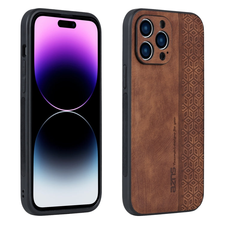 For iPhone 14 Pro Max AZNS 3D Embossed Skin Feel Phone Case