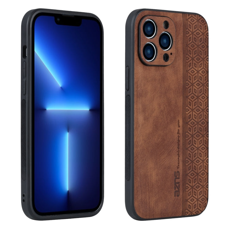 For iPhone 13 Pro Max AZNS 3D Embossed Skin Feel Phone Case