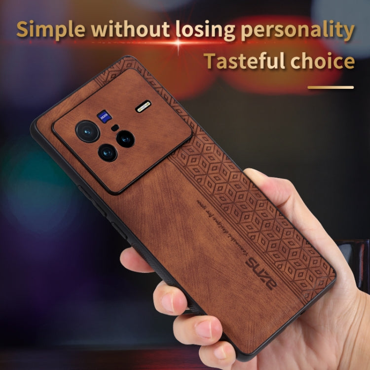 For vivo X80 AZNS 3D Embossed Skin Feel Phone Case