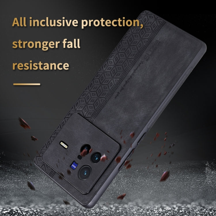 For vivo X80 AZNS 3D Embossed Skin Feel Phone Case