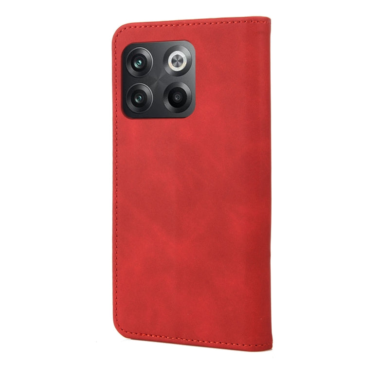 For OnePlus 10T Skin Feel Splicing Leather Phone Case
