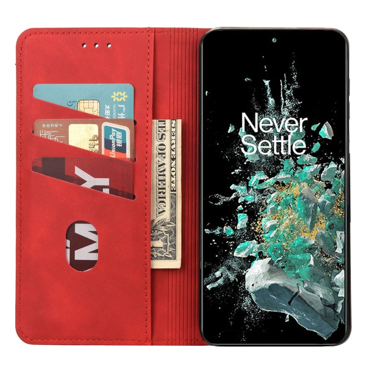 For OnePlus 10T Skin Feel Splicing Leather Phone Case