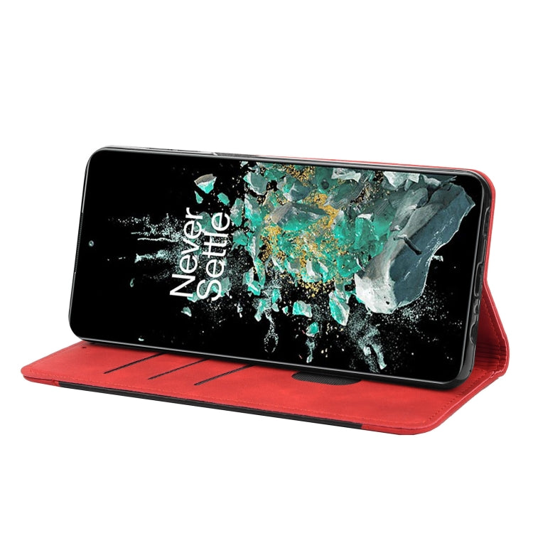 For OnePlus 10T Skin Feel Splicing Leather Phone Case
