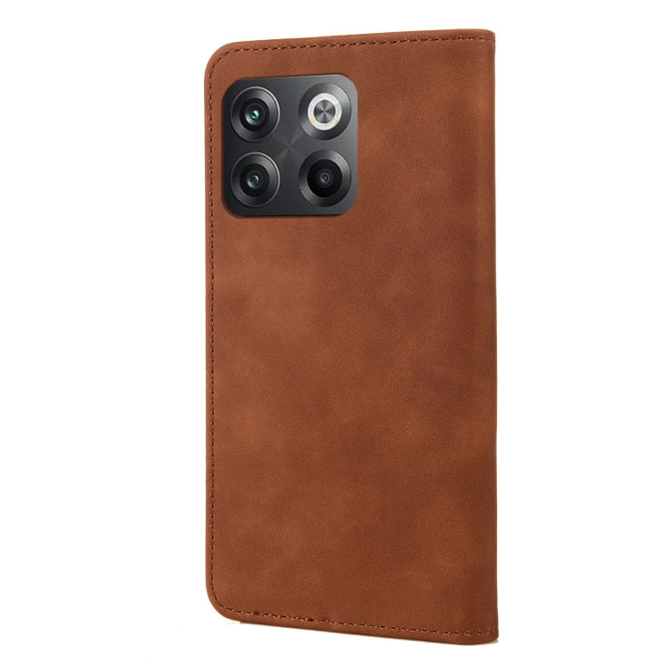 For OnePlus 10T Skin Feel Splicing Leather Phone Case