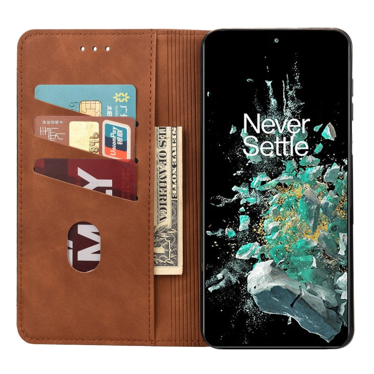 For OnePlus 10T Skin Feel Splicing Leather Phone Case