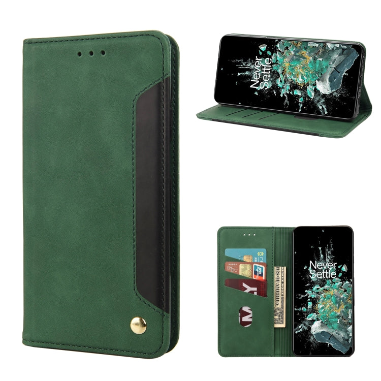 For OnePlus 10T Skin Feel Splicing Leather Phone Case