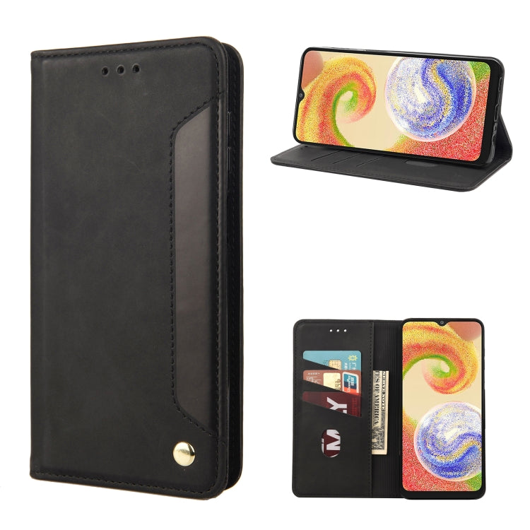 For Samsung Galaxy A04 Skin Feel Splicing Leather Phone Case