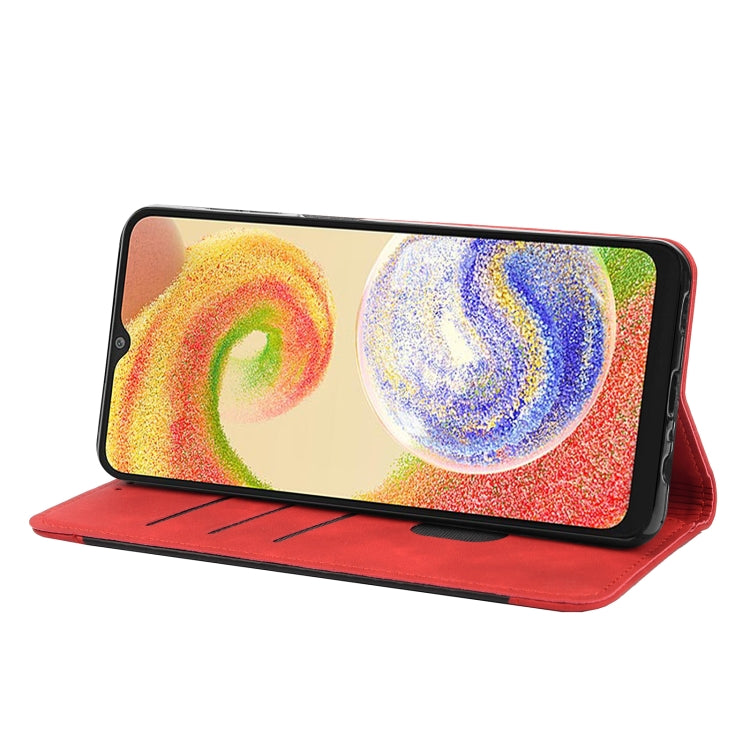 For Samsung Galaxy A04 Skin Feel Splicing Leather Phone Case