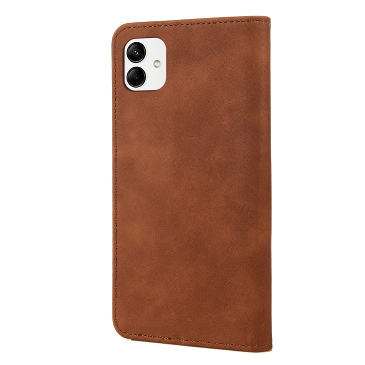 For Samsung Galaxy A04 Skin Feel Splicing Leather Phone Case