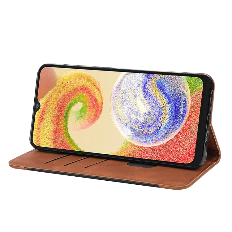 For Samsung Galaxy A04 Skin Feel Splicing Leather Phone Case