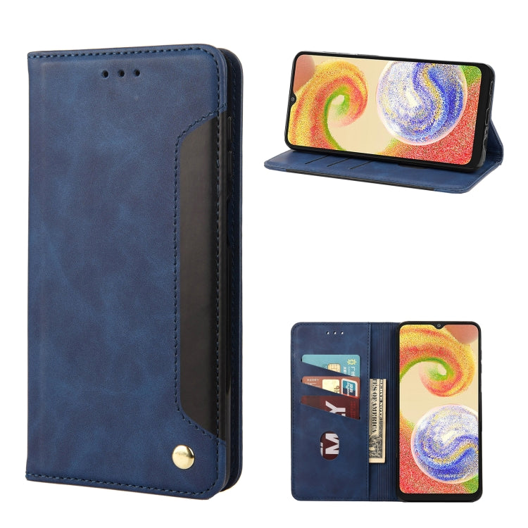 For Samsung Galaxy A04 Skin Feel Splicing Leather Phone Case