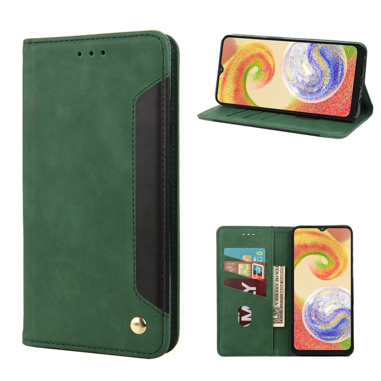 For Samsung Galaxy A04 Skin Feel Splicing Leather Phone Case