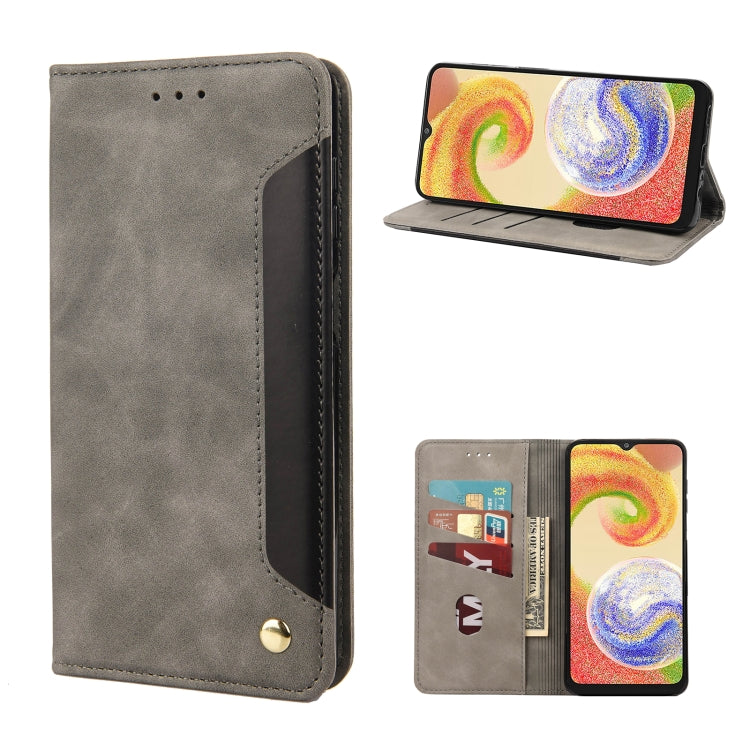 For Samsung Galaxy A04 Skin Feel Splicing Leather Phone Case