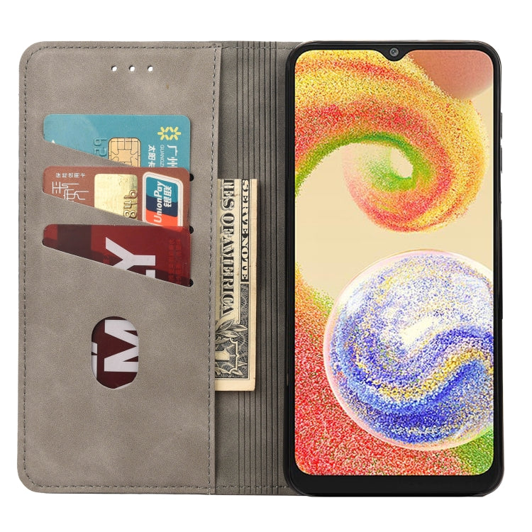 For Samsung Galaxy A04 Skin Feel Splicing Leather Phone Case