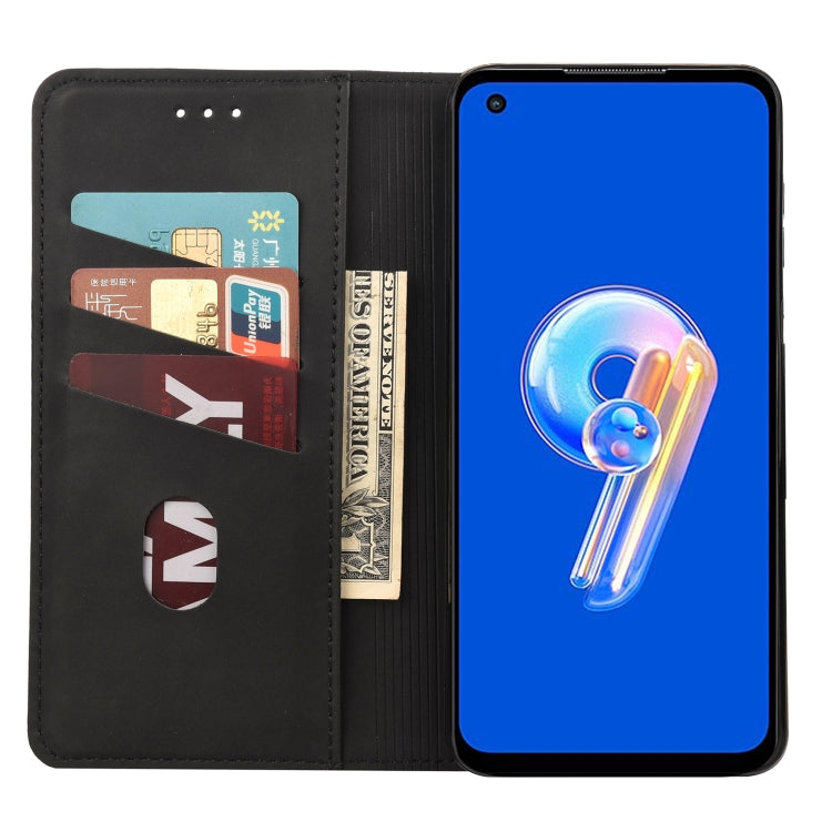 For Asus Zenfone 9 Skin Feel Splicing Leather Phone Case