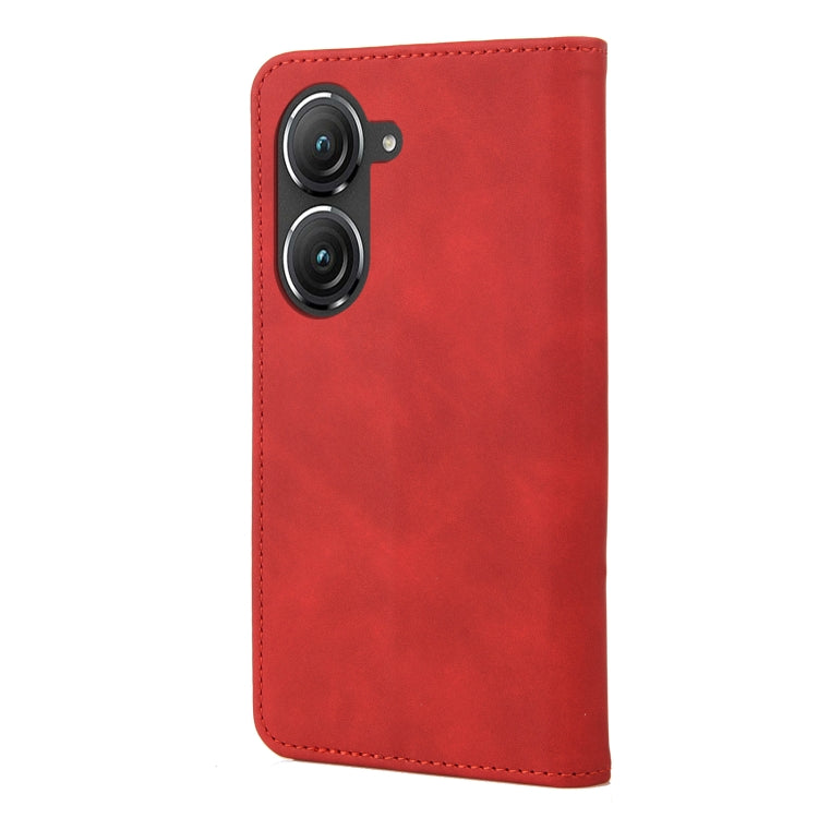 For Asus Zenfone 9 Skin Feel Splicing Leather Phone Case