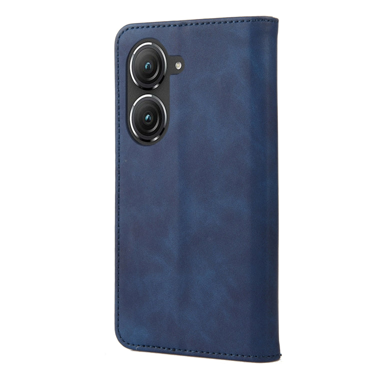 For Asus Zenfone 9 Skin Feel Splicing Leather Phone Case
