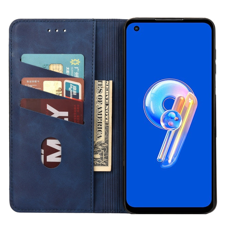 For Asus Zenfone 9 Skin Feel Splicing Leather Phone Case
