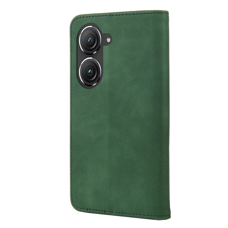 For Asus Zenfone 9 Skin Feel Splicing Leather Phone Case