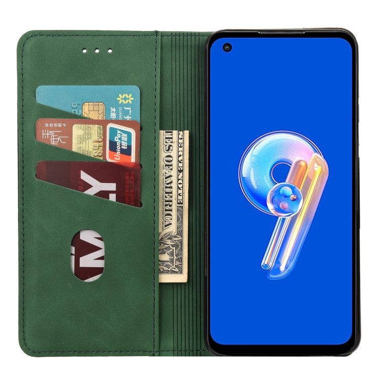 For Asus Zenfone 9 Skin Feel Splicing Leather Phone Case