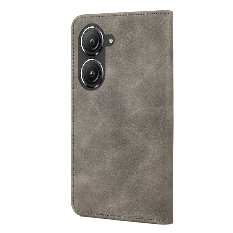 For Asus Zenfone 9 Skin Feel Splicing Leather Phone Case